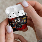 Personalised Panthers 60th Anniversary AirPods Case Aboriginal Indigenous Dot Art - Halftone Pattern 1967-2026