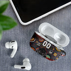 Personalised Panthers 60th Anniversary AirPods Case Aboriginal Indigenous Dot Art - Halftone Pattern 1967-2026