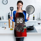 Personalised Panthers 60th Anniversary Apron Aboriginal Indigenous Dot Art - Halftone Pattern 1967-2026