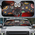 Personalised Panthers 60th Anniversary Auto Sun Shade Aboriginal Indigenous Dot Art - Halftone Pattern 1967-2026