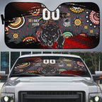 Personalised Panthers 60th Anniversary Auto Sun Shade Aboriginal Indigenous Dot Art - Halftone Pattern 1967-2026