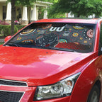 Personalised Panthers 60th Anniversary Auto Sun Shade Aboriginal Indigenous Dot Art - Halftone Pattern 1967-2026