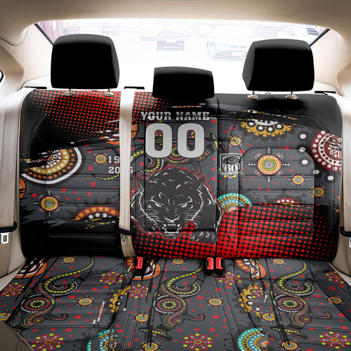 Personalised Panthers 60th Anniversary Back Car Seat Cover Aboriginal Indigenous Dot Art - Halftone Pattern 1967-2026