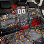 Personalised Panthers 60th Anniversary Back Car Seat Cover Aboriginal Indigenous Dot Art - Halftone Pattern 1967-2026