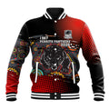 Personalised Panthers 60th Anniversary Baseball Jacket Aboriginal Indigenous Dot Art - Halftone Pattern 1967-2026