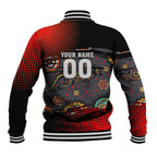 Personalised Panthers 60th Anniversary Baseball Jacket Aboriginal Indigenous Dot Art - Halftone Pattern 1967-2026
