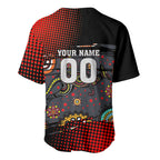 Personalised Panthers 60th Anniversary Baseball Jersey Aboriginal Indigenous Dot Art - Halftone Pattern 1967-2026