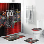 Personalised Panthers 60th Anniversary Bathroom Set Aboriginal Indigenous Dot Art - Halftone Pattern 1967-2026