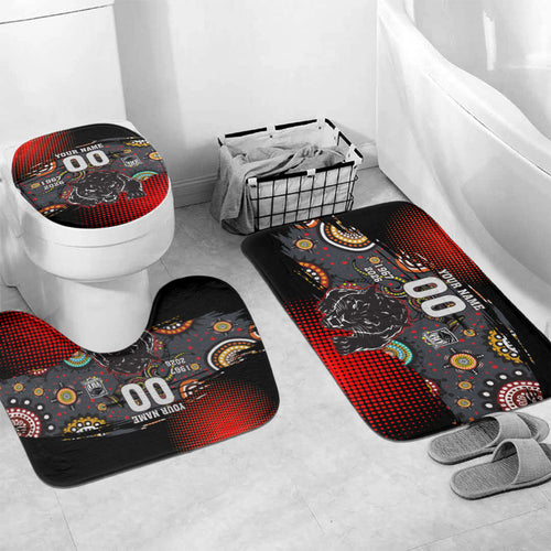 Personalised Panthers 60th Anniversary Bathroom Set Aboriginal Indigenous Dot Art - Halftone Pattern 1967-2026