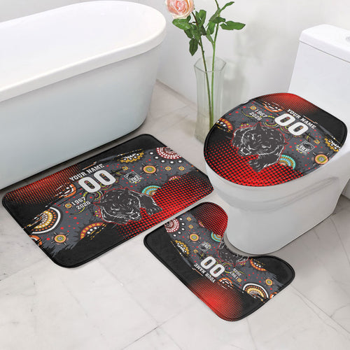 Personalised Panthers 60th Anniversary Bathroom Set Aboriginal Indigenous Dot Art - Halftone Pattern 1967-2026
