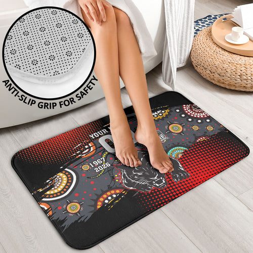 Personalised Panthers 60th Anniversary Bathroom Set Aboriginal Indigenous Dot Art - Halftone Pattern 1967-2026