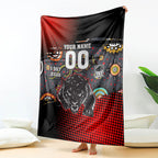 Personalised Panthers 60th Anniversary Blanket Aboriginal Indigenous Dot Art - Halftone Pattern 1967-2026
