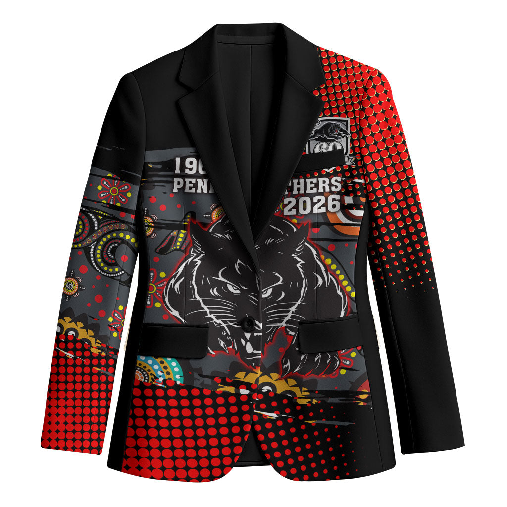 Personalised Panthers 60th Anniversary Blazer Aboriginal Indigenous Dot Art - Halftone Pattern 1967-2026