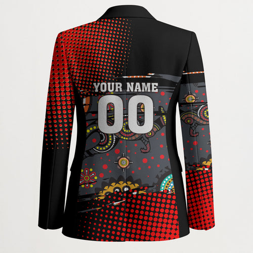 Personalised Panthers 60th Anniversary Blazer Aboriginal Indigenous Dot Art - Halftone Pattern 1967-2026