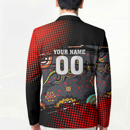 Personalised Panthers 60th Anniversary Blazer Aboriginal Indigenous Dot Art - Halftone Pattern 1967-2026