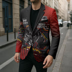 Personalised Panthers 60th Anniversary Blazer Aboriginal Indigenous Dot Art - Halftone Pattern 1967-2026