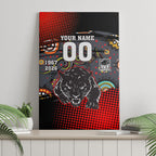 Personalised Panthers 60th Anniversary Canvas Wall Art Aboriginal Indigenous Dot Art - Halftone Pattern 1967-2026