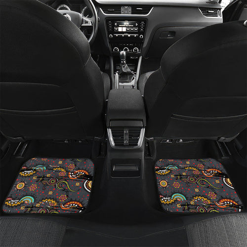 Personalised Panthers 60th Anniversary Car Mats Aboriginal Indigenous Dot Art - Halftone Pattern 1967-2026