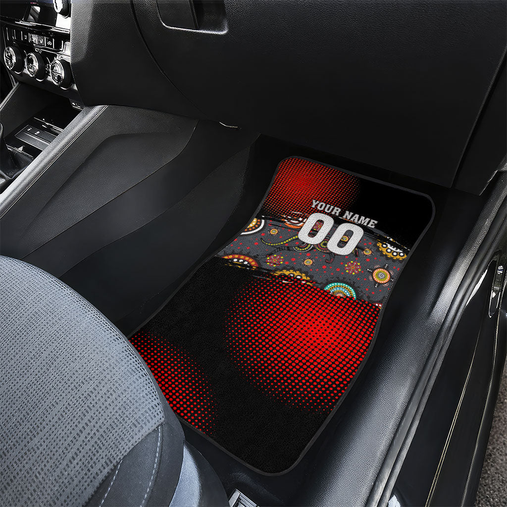 Personalised Panthers 60th Anniversary Car Mats Aboriginal Indigenous Dot Art - Halftone Pattern 1967-2026