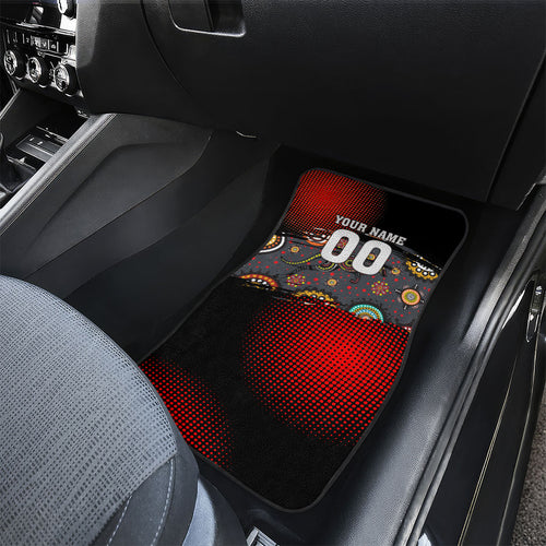 Personalised Panthers 60th Anniversary Car Mats Aboriginal Indigenous Dot Art - Halftone Pattern 1967-2026