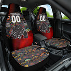 Personalised Panthers 60th Anniversary Car Seat Cover Aboriginal Indigenous Dot Art - Halftone Pattern 1967-2026