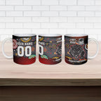 Personalised Panthers 60th Anniversary Ceramic Mug Aboriginal Indigenous Dot Art - Halftone Pattern 1967-2026