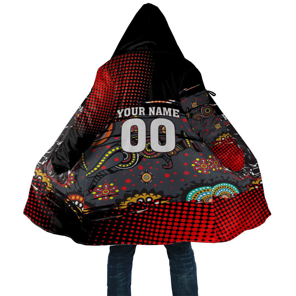 Personalised Panthers 60th Anniversary Cloak Aboriginal Indigenous Dot Art - Halftone Pattern 1967-2026