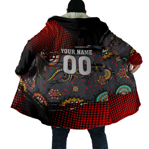 Personalised Panthers 60th Anniversary Cloak Aboriginal Indigenous Dot Art - Halftone Pattern 1967-2026