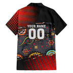 Personalised Panthers 60th Anniversary Family Matching Off Shoulder Maxi Dress and Hawaiian Shirt Aboriginal Indigenous Dot Art - Halftone Pattern 1967-2026