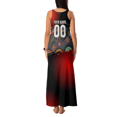Personalised Panthers 60th Anniversary Family Matching Tank Maxi Dress and Hawaiian Shirt Aboriginal Indigenous Dot Art - Halftone Pattern 1967-2026
