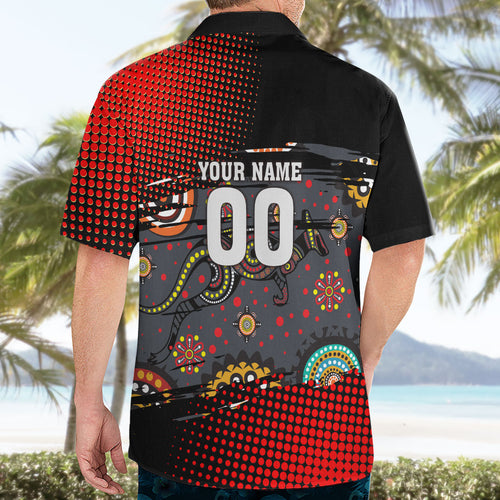 Personalised Panthers 60th Anniversary Hawaiian Shirt Aboriginal Indigenous Dot Art - Halftone Pattern 1967-2026