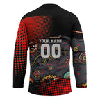 Personalised Panthers 60th Anniversary Hockey Jersey Aboriginal Indigenous Dot Art - Halftone Pattern 1967-2026
