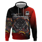 Personalised Panthers 60th Anniversary Hoodie Aboriginal Indigenous Dot Art - Halftone Pattern 1967-2026