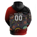 Personalised Panthers 60th Anniversary Hoodie Aboriginal Indigenous Dot Art - Halftone Pattern 1967-2026