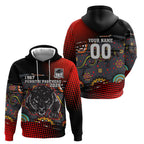 Personalised Panthers 60th Anniversary Hoodie Aboriginal Indigenous Dot Art - Halftone Pattern 1967-2026