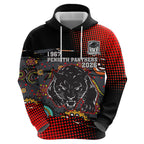 Personalised Panthers 60th Anniversary Hoodie Aboriginal Indigenous Dot Art - Halftone Pattern 1967-2026
