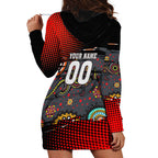Personalised Panthers 60th Anniversary Hoodie Dress Aboriginal Indigenous Dot Art - Halftone Pattern 1967-2026