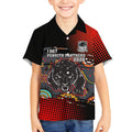 Personalised Panthers 60th Anniversary Kid Hawaiian Shirt Aboriginal Indigenous Dot Art - Halftone Pattern 1967-2026