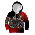 Personalised Panthers 60th Anniversary Kid Hoodie Aboriginal Indigenous Dot Art - Halftone Pattern 1967-2026