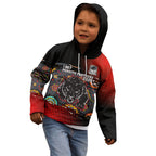 Personalised Panthers 60th Anniversary Kid Hoodie Aboriginal Indigenous Dot Art - Halftone Pattern 1967-2026