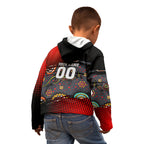 Personalised Panthers 60th Anniversary Kid Hoodie Aboriginal Indigenous Dot Art - Halftone Pattern 1967-2026