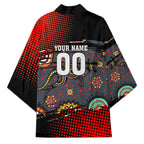 Personalised Panthers 60th Anniversary Kimono Aboriginal Indigenous Dot Art - Halftone Pattern 1967-2026