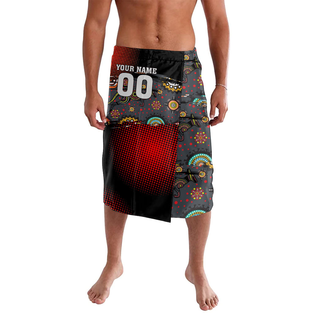 Personalised Panthers 60th Anniversary Lavalava Aboriginal Indigenous Dot Art - Halftone Pattern 1967-2026