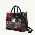 Personalised Panthers 60th Anniversary Leather Bag Aboriginal Indigenous Dot Art - Halftone Pattern 1967-2026