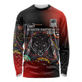 Personalised Panthers 60th Anniversary Long Sleeve Shirt Aboriginal Indigenous Dot Art - Halftone Pattern 1967-2026