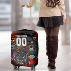 Personalised Panthers 60th Anniversary Luggage Cover Aboriginal Indigenous Dot Art - Halftone Pattern 1967-2026
