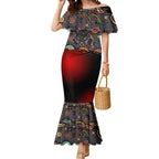Personalised Panthers 60th Anniversary Mermaid Dress Aboriginal Indigenous Dot Art - Halftone Pattern 1967-2026