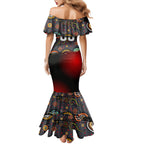Personalised Panthers 60th Anniversary Mermaid Dress Aboriginal Indigenous Dot Art - Halftone Pattern 1967-2026