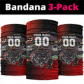 Personalised Panthers 60th Anniversary Neck Gaiter Aboriginal Indigenous Dot Art - Halftone Pattern 1967-2026