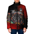 Personalised Panthers 60th Anniversary Padded Jacket Aboriginal Indigenous Dot Art - Halftone Pattern 1967-2026